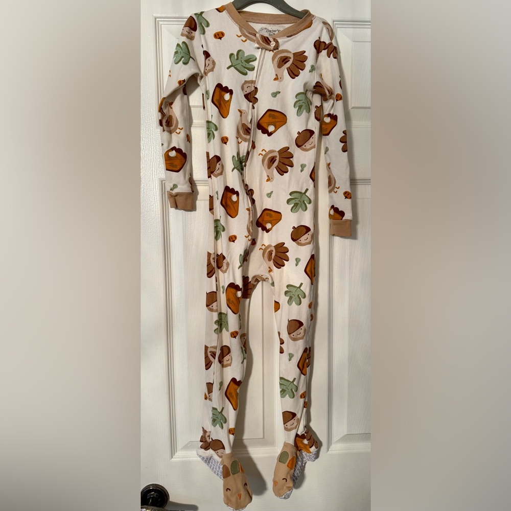 Carter's Kids Thanksgiving Footed Pajamas